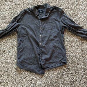 American Eagle Seriously Soft Shirt Men’s Size M Gray Chambray Hevy 100% Cotton